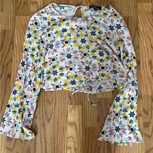 Lulu's Multicolor Star Print Blouse